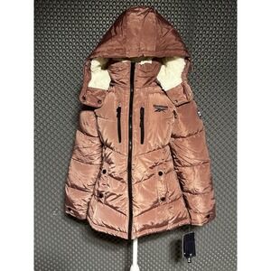 Women's $160 Reebok Glacier Shield Quilted Jacket with Hood Dusty Rose Sz S‎ NWT
